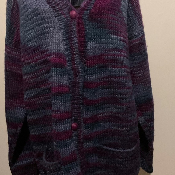 HANDKNITTED button up CARDIGAN ,, - Picture 5 of 12